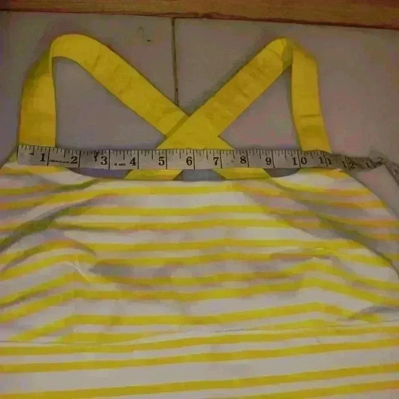 Lou Lou Lemon White Yellow Work Out Top - Picture 13 of 15
